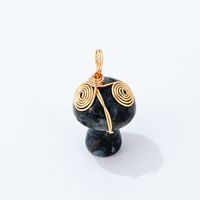 Cute Simple Style Mushroom 304 Stainless Steel Natural Stone Copper K Gold Plated Women's Charms Necklace main image 8
