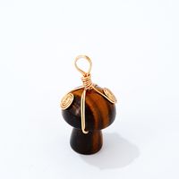 Cute Simple Style Mushroom 304 Stainless Steel Natural Stone Copper K Gold Plated Women's Charms Necklace main image 9