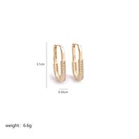 1 Pair Casual Simple Style Commute Heart Shape Key Enamel Plating Inlay Stainless Steel Copper Zircon 18k Gold Plated Earrings sku image 2
