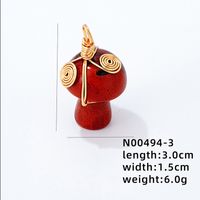 Cute Simple Style Mushroom 304 Stainless Steel Natural Stone Copper K Gold Plated Women's Charms Necklace sku image 8