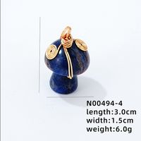 Cute Simple Style Mushroom 304 Stainless Steel Natural Stone Copper K Gold Plated Women's Charms Necklace sku image 9