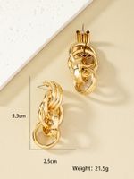 1 Pair French Style Simple Style Commute Round Plating Alloy Drop Earrings main image 7