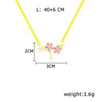 Wholesale Sweet Flower Titanium Steel Inlay Zircon Pendant Necklace main image 2