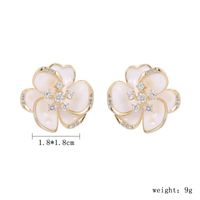 1 Pair Ig Style Sweet Flower Plating Inlay Sterling Silver Zircon Ear Studs main image 2