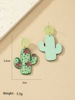 1 Pair Marine Style Simple Style Cactus Grape Arylic Drop Earrings main image 10