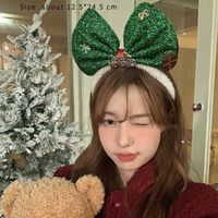 Women's Cartoon Style Simple Style Letter Bow Knot Snowflake Arylic Cloth Sequins Three-dimensional Hair Band sku image 1