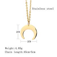 Simple Style Solid Color 304 Stainless Steel Plating 18K Gold Plated Women's Pendant Necklace main image 2