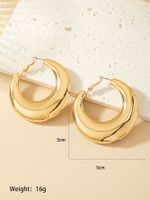 1 Pair Ig Style Simple Style Commute Round Plating Alloy Hoop Earrings main image 10