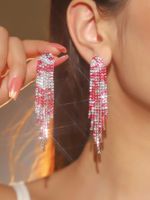 Fashion Long Tassel Geometric Copper Earrings Wholesale Nihaojewelry sku image 17