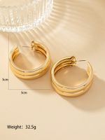 1 Pair Retro Simple Style Commute Round Plating Alloy Ear Studs main image 11