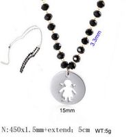 Wholesale Cartoon Style Cartoon Character Stainless Steel Titanium Steel Beaded Pendant Necklace main image 2