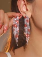 Fashion Long Tassel Geometric Copper Earrings Wholesale Nihaojewelry sku image 15