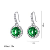 1 Pair Retro Xuping Geometric Inlay Alloy Zircon White Gold Plated Drop Earrings main image 7