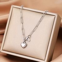 Romantic Heart Shape Stainless Steel Handmade Pendant Necklace main image 4