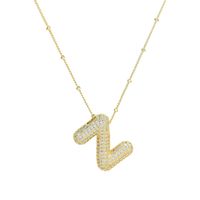 Simple Style Classic Style Letter Copper 18k Gold Plated Pendant Necklace In Bulk sku image 22