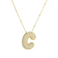 Simple Style Classic Style Letter Copper 18k Gold Plated Pendant Necklace In Bulk sku image 24