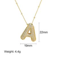 Simple Style Classic Style Letter Copper 18k Gold Plated Pendant Necklace In Bulk sku image 23