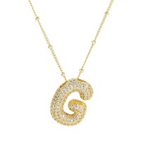 Simple Style Classic Style Letter Copper 18k Gold Plated Pendant Necklace In Bulk sku image 4