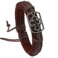 Leather Korea Geometric Bracelet  (four-color Ropes Are Made) Nhpk1845-four-color Ropes Are Made sku image 2