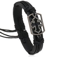 Leather Korea Geometric Bracelet  (four-color Ropes Are Made) Nhpk1845-four-color Ropes Are Made sku image 3