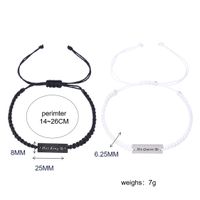 Simple Style Geometric Stainless Steel Rope Couple Drawstring Bracelets main image 2