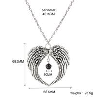 Casual Punk Wings Stainless Steel Alloy Glass Women's Pendant Necklace main image 2