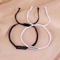Simple Style Geometric Stainless Steel Rope Couple Drawstring Bracelets main image 1