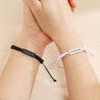 Simple Style Geometric Stainless Steel Rope Couple Drawstring Bracelets main image 3