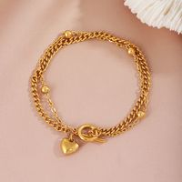Simple Style Heart Shape Stainless Steel Toggle Bracelets main image 3