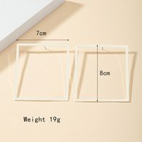 1 Pair Modern Style Oversized Solid Color Rectangle Iron Ear Studs main image 2
