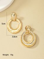 1 Pair Retro Commute Round Plating Alloy Drop Earrings main image 7