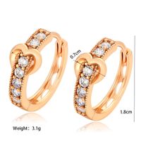 Wholesale Jewelry Xuping Commute Heart Shape Alloy Zircon 18k Gold Plated White Gold Plated Plating Inlay Earrings main image 2