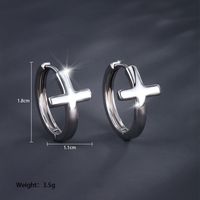 1 Pair Xuping Simple Style Cross Plating Alloy White Gold Plated Earrings main image 2