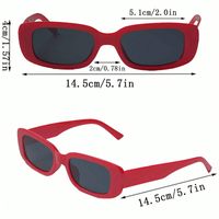 Simple Style Solid Color Cool Style Quadrilateral Resin Square Full Frame Women's Sunglasses main image 2