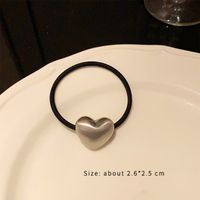 Women's Simple Style Round Star Heart Shape Alloy Rubber Band Hair Tie sku image 7