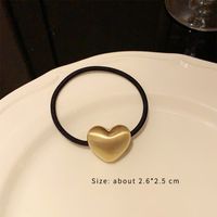 Women's Simple Style Round Star Heart Shape Alloy Rubber Band Hair Tie sku image 8