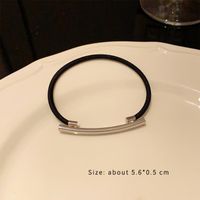 Women's Simple Style Round Star Heart Shape Alloy Rubber Band Hair Tie sku image 1