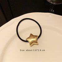 Women's Simple Style Round Star Heart Shape Alloy Rubber Band Hair Tie sku image 3