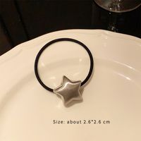 Women's Simple Style Round Star Heart Shape Alloy Rubber Band Hair Tie sku image 6