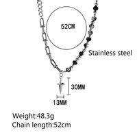Hip-Hop Color Block 304 Stainless Steel Stoving Varnish 18K Gold Plated Men's Pendant Necklace main image 2