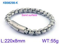 Retro Solid Color Titanium Steel Chain 18K Gold Plated Men's Bracelets sku image 3