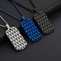 Hip-hop Simple Style Rhombus Stainless Steel Polishing Men's Pendant Necklace main image 1