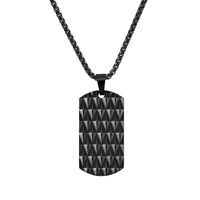 Hip-hop Simple Style Rhombus Stainless Steel Polishing Men's Pendant Necklace main image 4