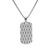 Hip-hop Simple Style Rhombus Stainless Steel Polishing Men's Pendant Necklace main image 5