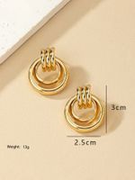 1 Pair Simple Style Commute Round Plating Alloy Drop Earrings main image 7