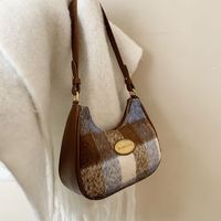 Frau Wolle Plaid Basic Vintage-stil Nähgarn Knödelform Reißverschluss Schultertasche Achseltasche main image 4