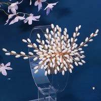 Women's Elegant Sweet Flower Imitation Pearl Copper Insert Comb main image 3