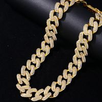 Hip-hop Punk Solid Color Copper Zircon Bracelets Necklace In Bulk main image 5