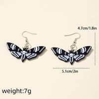 Fashion Elegant Acrylic Dark Butterfly Black Skull Earrings Female main image 6