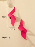 1 Pair Nordic Style Exaggerated Oversized Curve Plating Alloy Drop Earrings main image 7